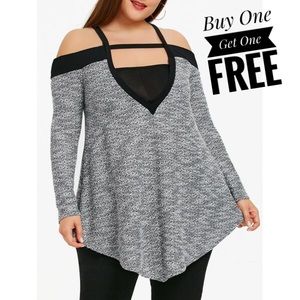 Open Shoulder Tunic Top